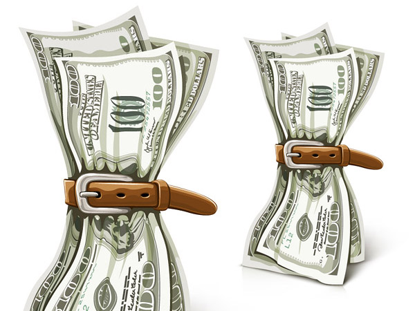 美元与皮带矢量素材
