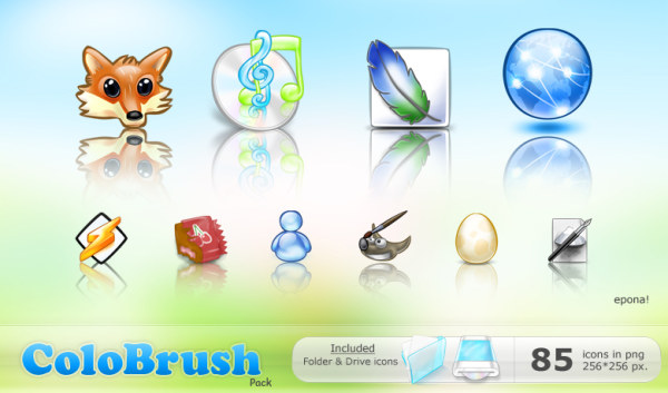 手绘风格全套电脑系统图标