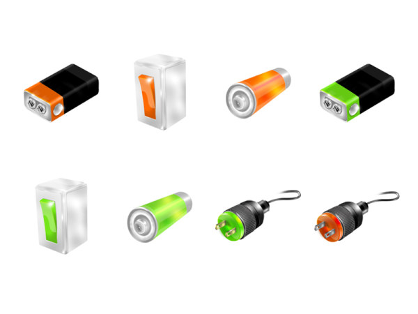 电池、开关和插头图标png