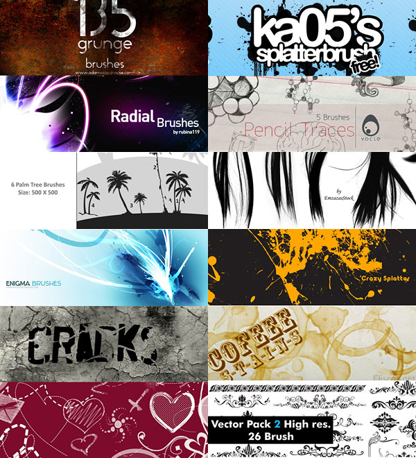 12组奇妙的笔刷&nbsp;（Photoshop&nbsp;Brushes&nbsp;-&nbsp;12&nbsp;Fantastic&nbsp;Sets）