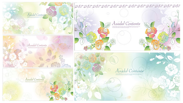 梦幻花朵矢量素材-2