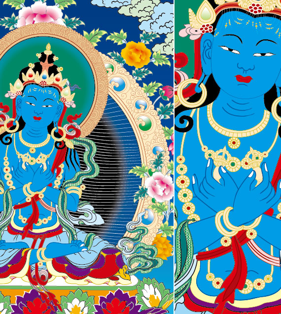 唐卡Ai法身金刚持矢量图（鄙视那些自称有版权的）