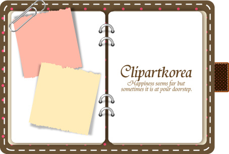 卡通日记本矢量素材