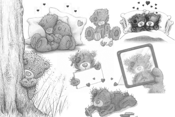 可爱的泰迪熊PHOTOSHOP笔刷！