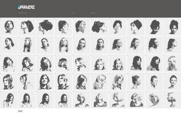 外国女性写实表情黑白头像