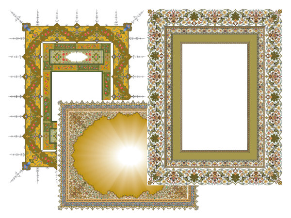 3款精美古典花纹花边-1