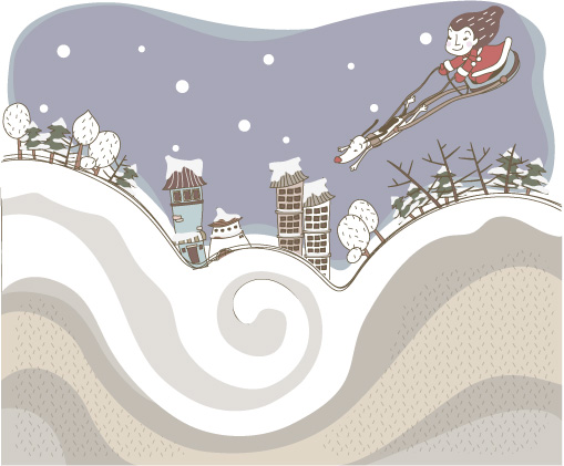 可爱线条插画矢量素材-26