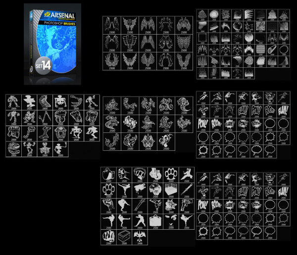gomedia出品经典潮流Photoshop笔刷set14（上）