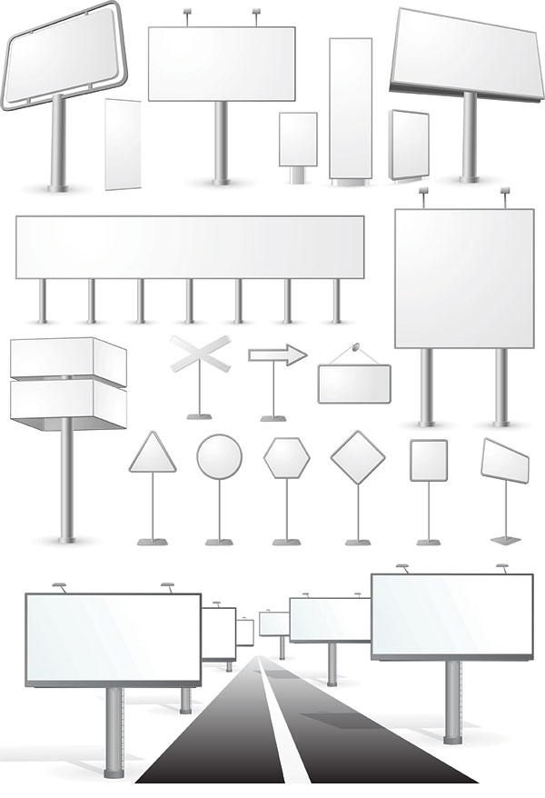 空白广告牌系列矢量素材