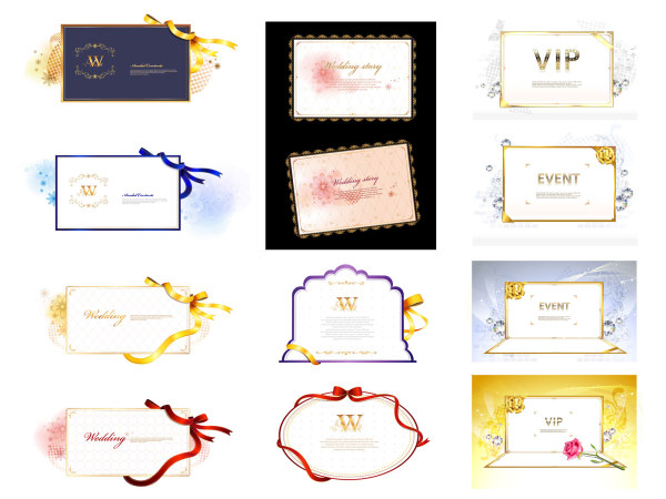 漂亮的丝带元素矢量素材