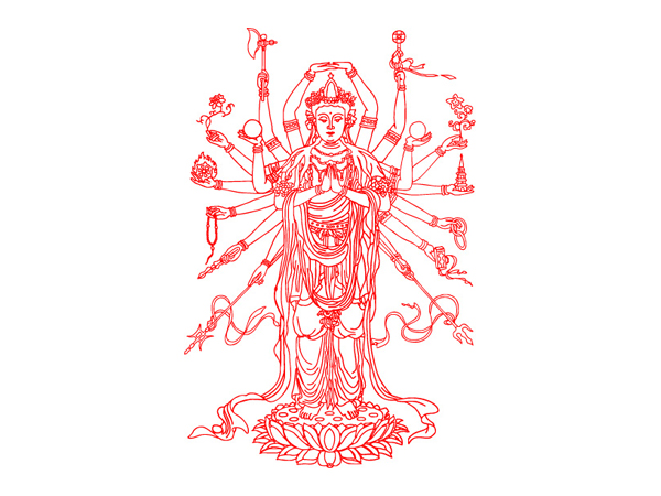 千手观音矢量素材