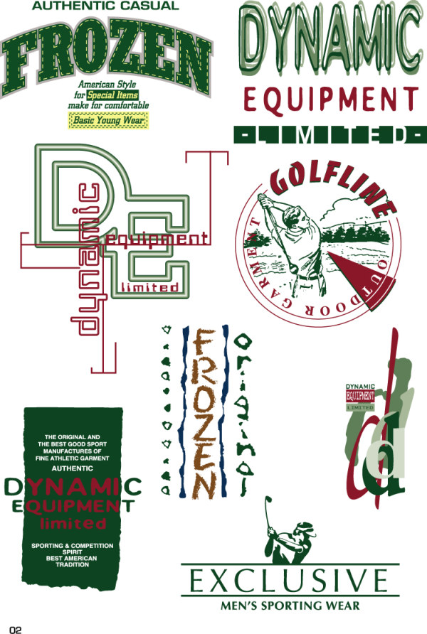 服装印花图案矢量素材-2