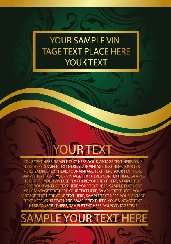 欧式花纹瓶贴模板矢量素材