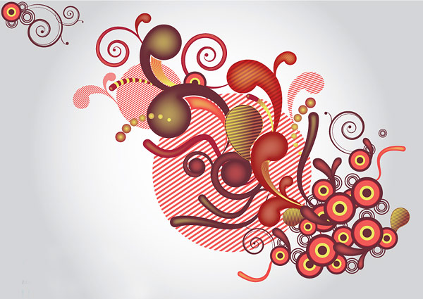 活泼的潮流元素矢量素材