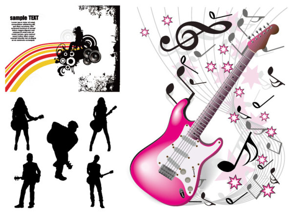音乐主题矢量素材