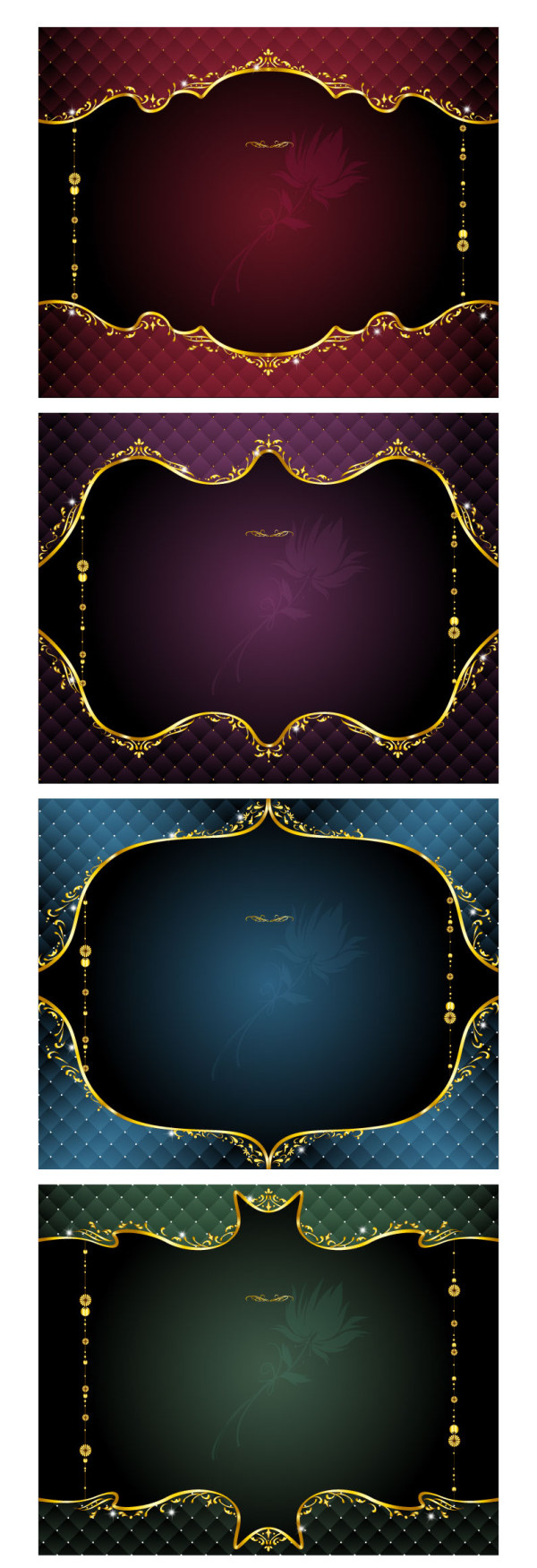 金色华丽花边矢量素材