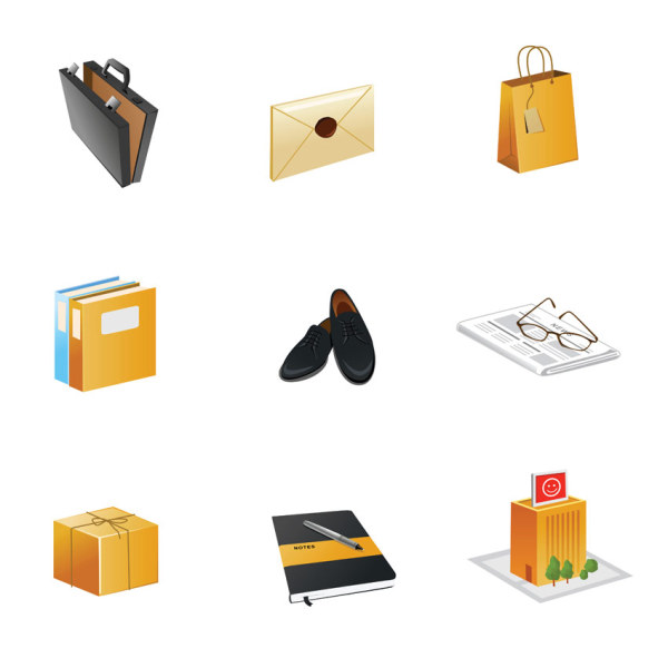 办公主题图标矢量素材