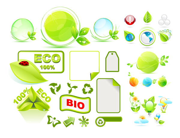 绿色环保图标矢量素材