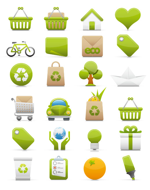 绿色环保图标矢量素材