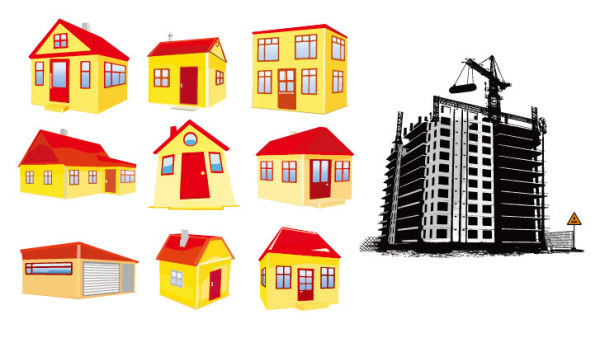 房子建筑矢量素材
