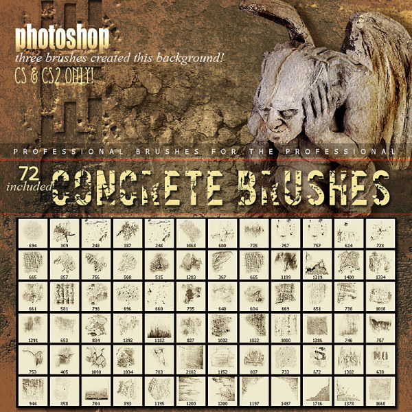 Ron's&nbsp;&nbsp;公司出品的高清晰陈旧脱落、斑驳污迹笔刷