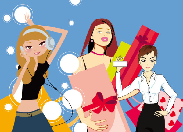 3款女性矢量素材