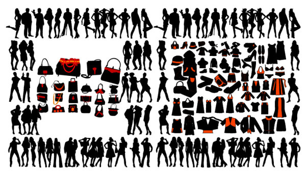 女性与女性衣服矢量素材