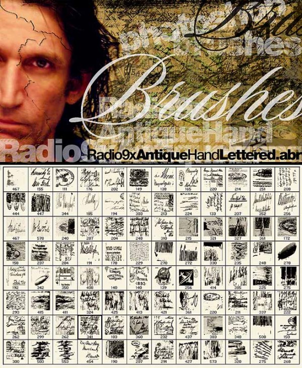Ron's  公司出品的高清晰Triberadio笔刷集之十八（AntiqHandLe）