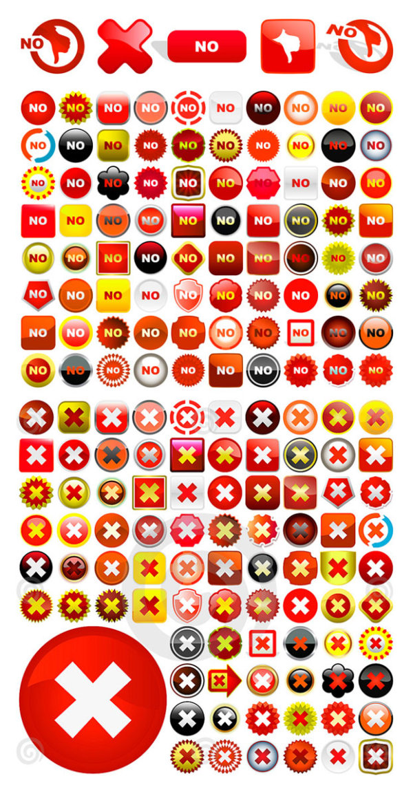 多款错误主题图标矢量素材