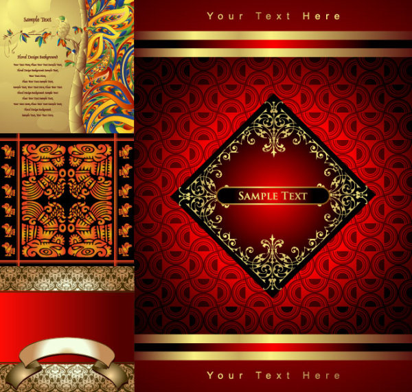 古典花纹图腾矢量素材