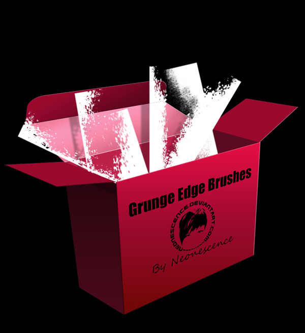 高清晰残破边缘边框PS笔刷