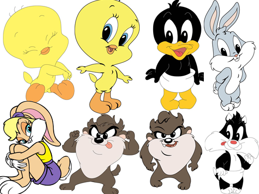Baby&nbsp;Looney&nbsp;Tunes&nbsp;宝贝乐一通卡通人物矢量素材