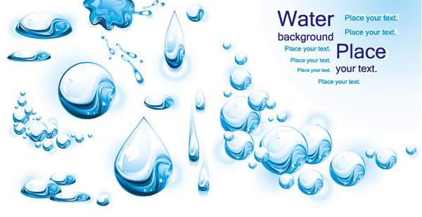 水滴水泡矢量素材