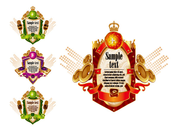 潮流音乐主题图形矢量素材