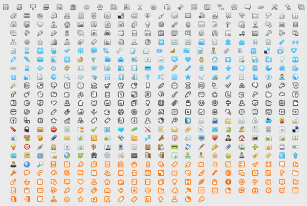 500个实用网页装饰小图标png图标