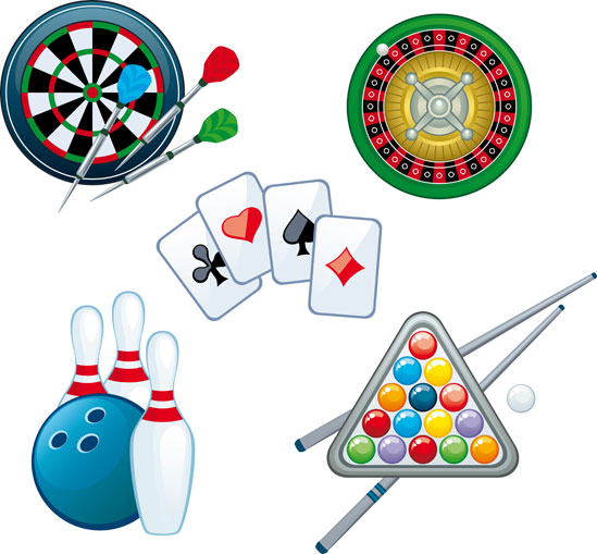 室内游艺项目矢量素材