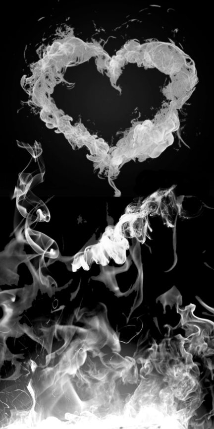 高清晰漂亮心形烟雾PS笔刷