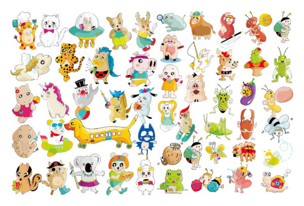 多款超级可爱动物矢量素材