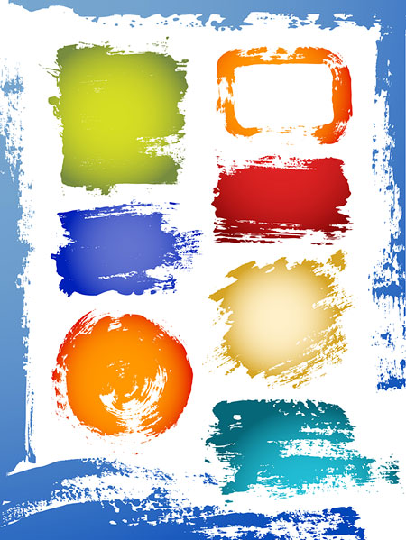 墨迹边框矢量素材