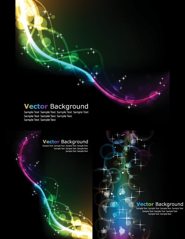 {炫动的光与线02}矢量素材