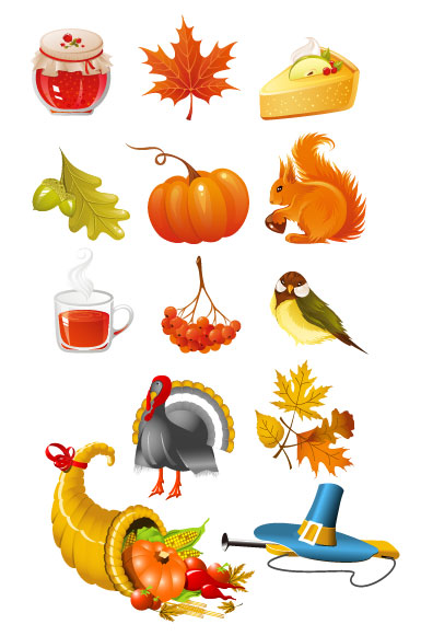 秋天风格矢量素材