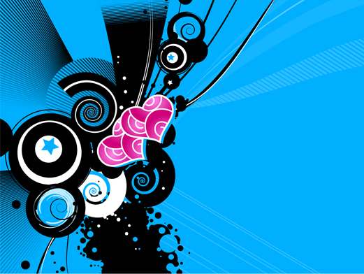 潮流抽象矢量插图Abstract vector illustrations