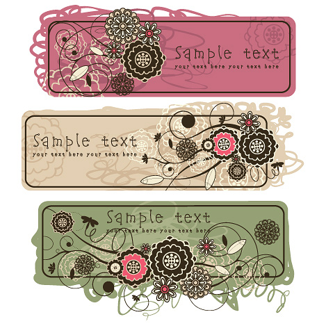   可爱花纹背景矢量素材  