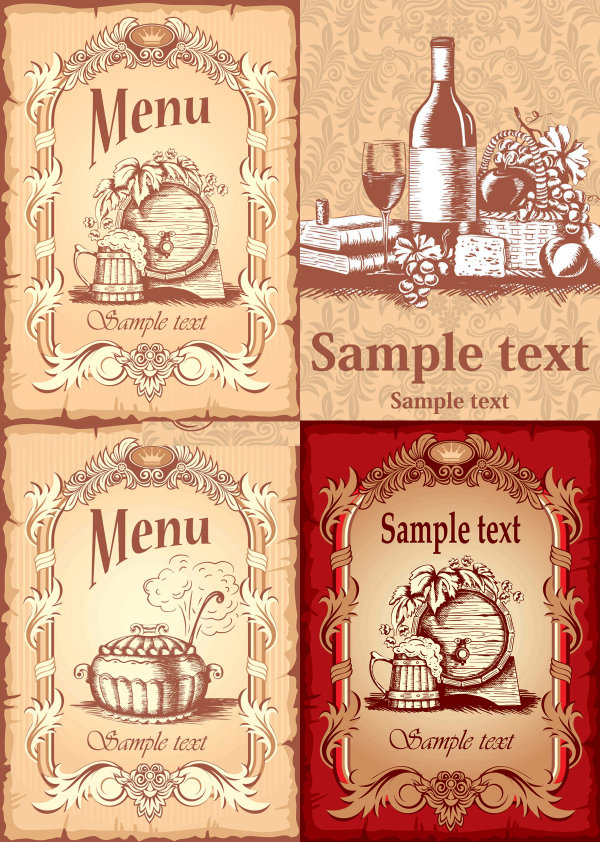 菜单封面&mdash;&mdash;矢量素材