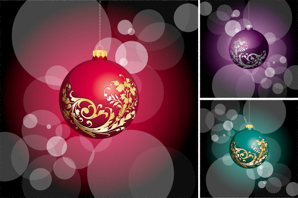 圣诞节精美彩球&mdash;&mdash;矢量素材