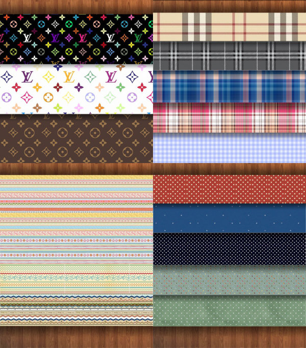 Photoshop平铺图案之大牌图案水玉和细小花纹14款  