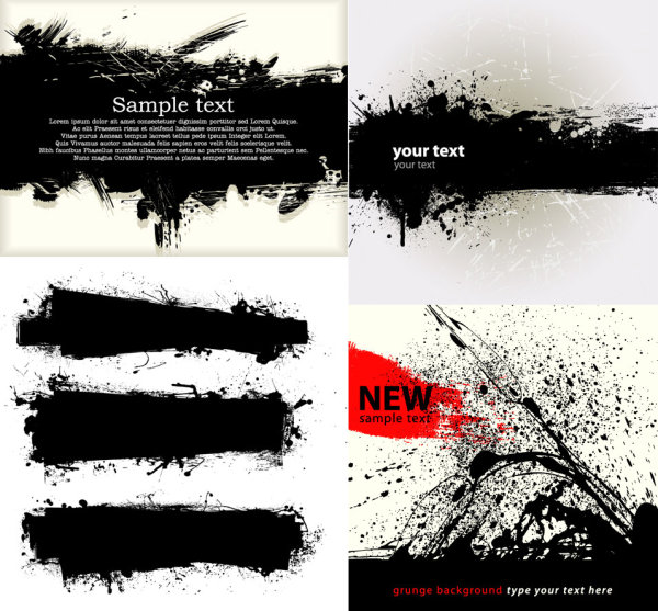 实用墨迹矢量素材