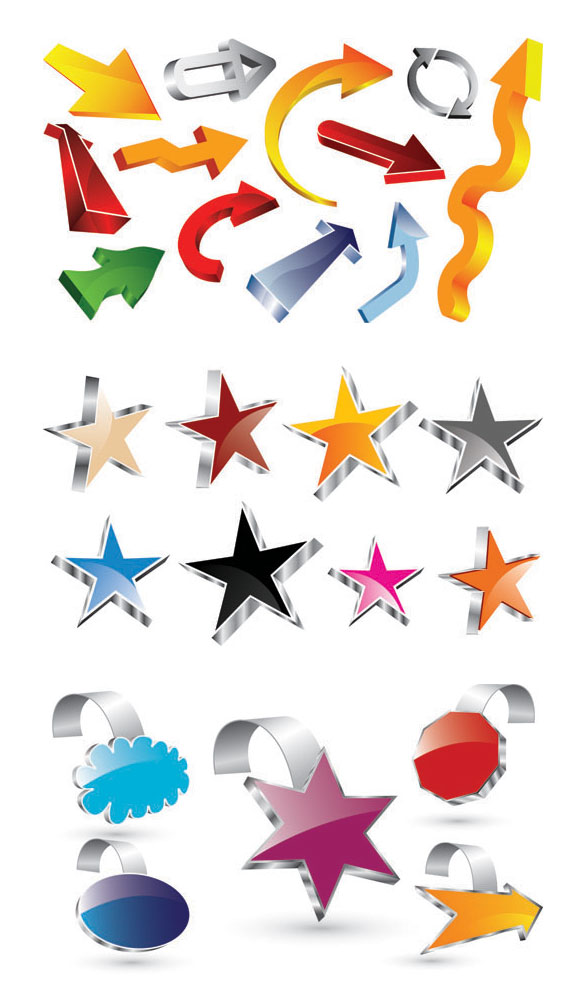 立体图形矢量素材