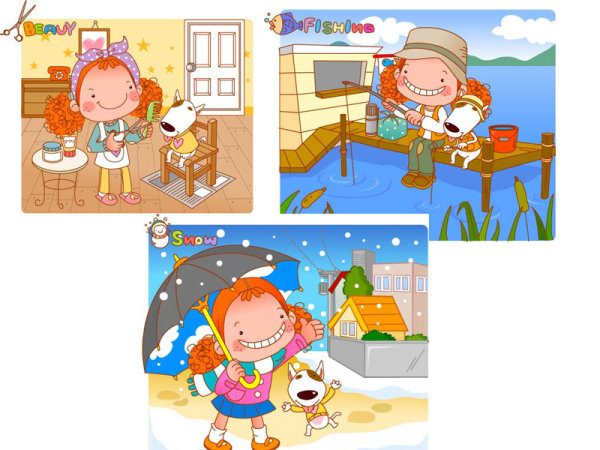 大头女孩生活矢量15