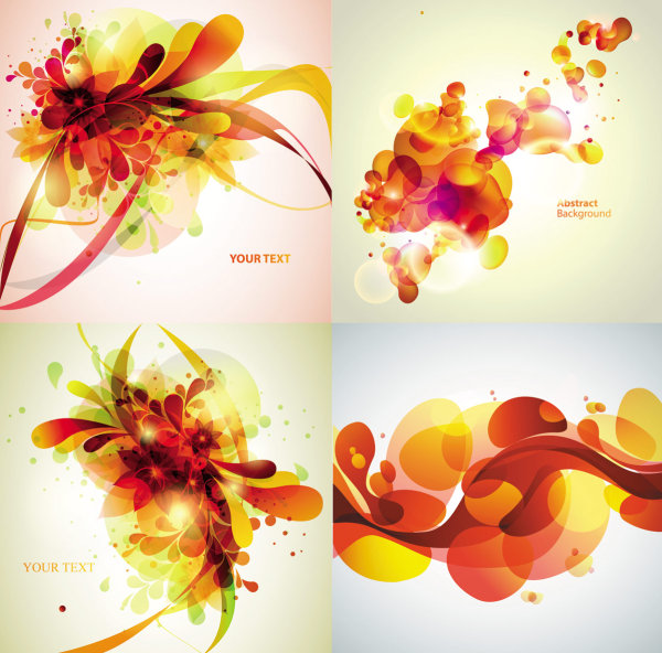 绚丽的潮流花纹&mdash;&mdash;矢量素材